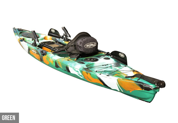 Fishmaster Deluxe Single Kayak incl Seat & Paddle - Two Colours Available