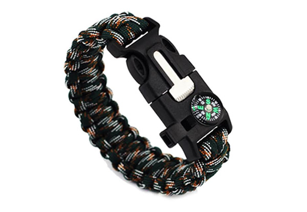 Two-Pack of Paracord Survival Bracelets with Free Delivery - Option for Four-Pack Available
