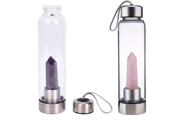 Natural Crystal Water Bottle - Two Options Available