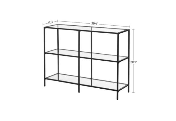 Vasagle Glass Console Table with Shelves