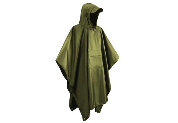 Outdoor Water-resistant Portable & Lightweight Hooded Rain Poncho - Two Colours Available