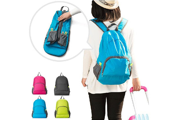Lightweight & Portable Folding Outdoor Backpack - Five Colours Available & Option for Two-Pack
