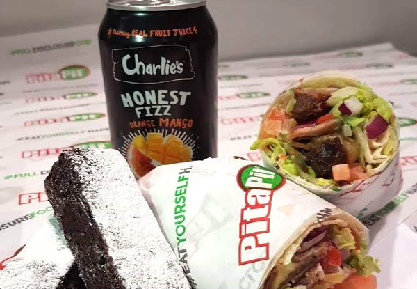 Pita Pit Catering Pack incl. 20 Half Pitas, 10 Brownies & 10 Drinks - Valid at Northlands Shopping Centre Location
