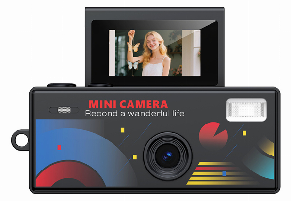 Retro HD 12MP Vintage Mini Digital Camera Black
