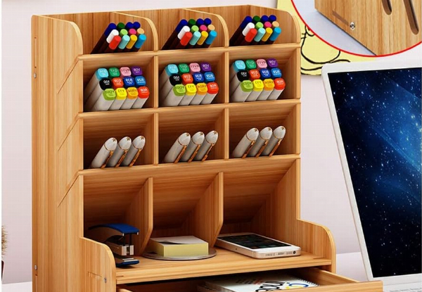 Wooden Desk Organiser - Two Options Available