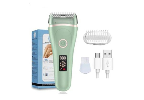 Rechargeable Electric Shaver with LCD Display - Two Colours Available