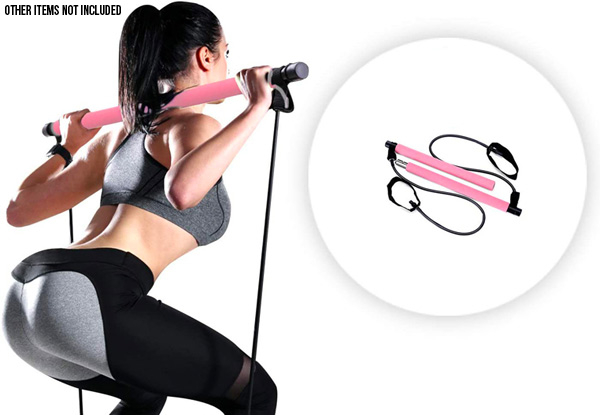 Portable Pilates Bar Kit with Resistance Band - Three Colours Available