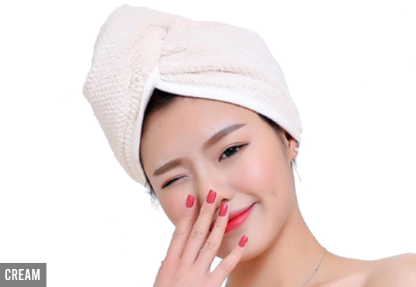 Absorbent Microfibre Hair Drying Towel - Available in Three Colours