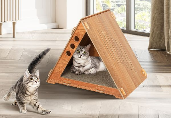 PaWz Cat Corrugated Condo House with Scratching Board - Two Options Available