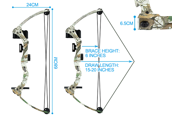 Compound Bow 15-20lbs Arrow Archery Set - Two Colours Available