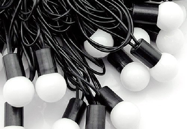 30 LED Solar Frosted Ball Fairy Lights