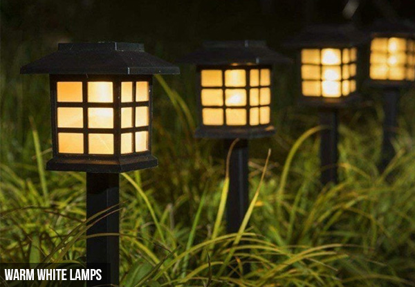 Four-Pack Mini Home Garden Outdoor Solar Lawn Lamps - Two Colours Available