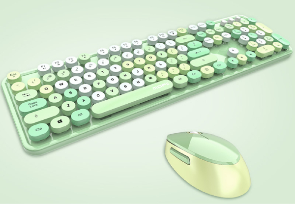 Wireless Mixed Colour Keyboard & Mouse Set - Two Colours Available
