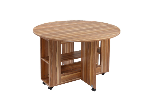 Five-Piece Wooden Folding Dining Table Set