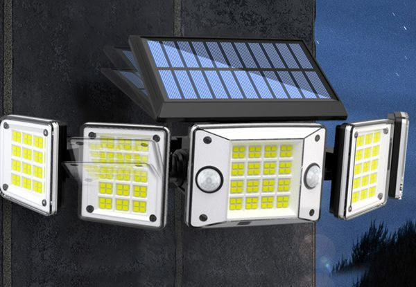 Five-Heads Solar Lights - Available in Two Styles & Options for Two-Pack