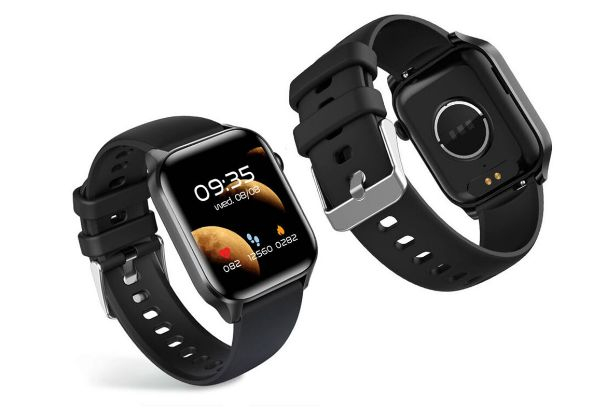 Water-Resistant Heart Rate Fitness Recording Smartwatch - Available in Five Styles & Options for Two-Pack