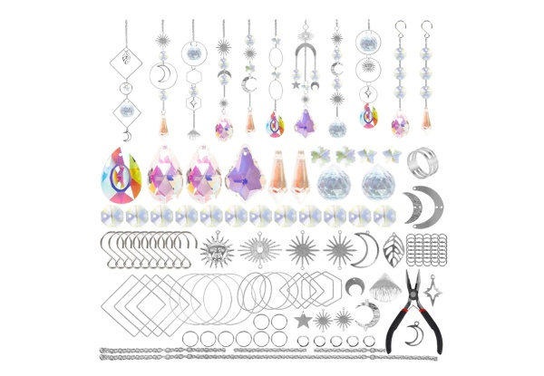 200-Piece DIY Crystal Sun Catcher Craft Making Kit for Adults - Two Colours Available