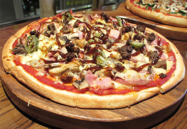 $15 for a Pizza & Two Drinks or 
$25 for Two Pizzas & Four Drinks (value up to $65)
