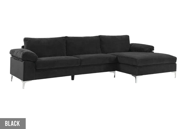 Ronni Upholstered Sectional Sofa - Available in Three Colours & Option with Left or Right Chaise