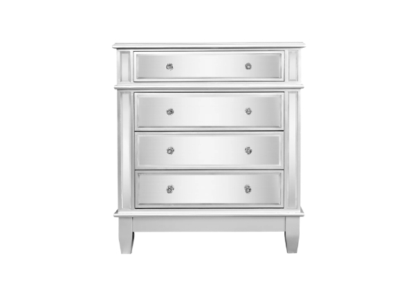 Vintage Style Mirrored Four-Drawer Chest