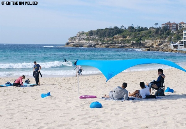 Blue Sun Shade Beach Tent