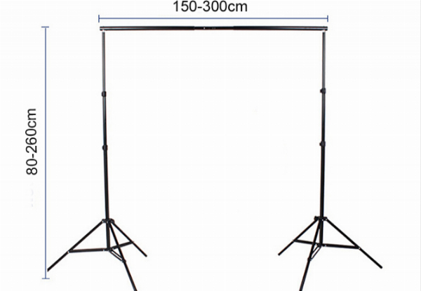 Photo Studio Background Stand System Incl. Backdrop & Bag