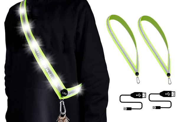 Reflective LED Belt with Three Light Modes - Available in Two Styles & Option for Two-Piece