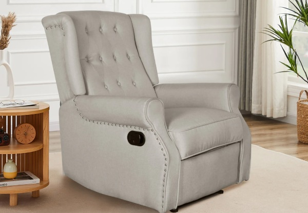 Recliner Linen Chair - Two Colours Available