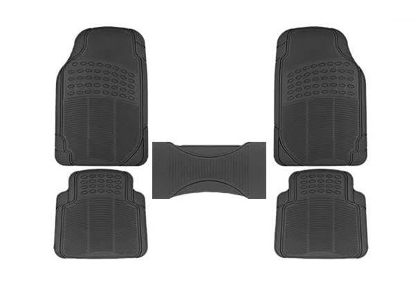 Five-Piece Heavy Duty Rubber Car Floor Mat Set