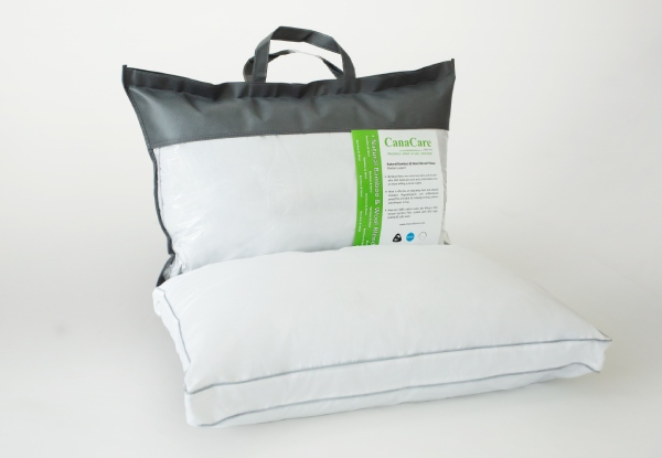 Deluxe 100% Natural Remedy Bamboo/ Wool Pillow - Option for Two-Pack