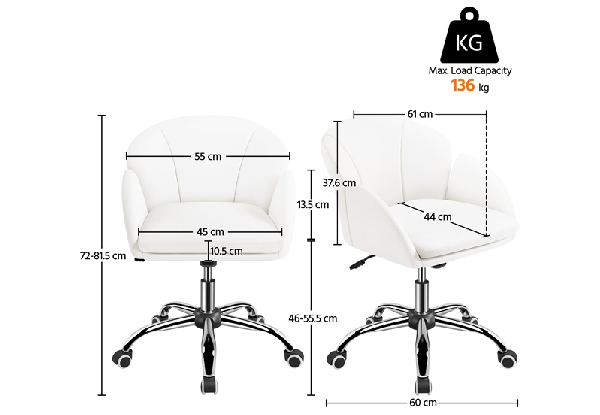 Modern Swivel Office Chair - Available in Two Colours