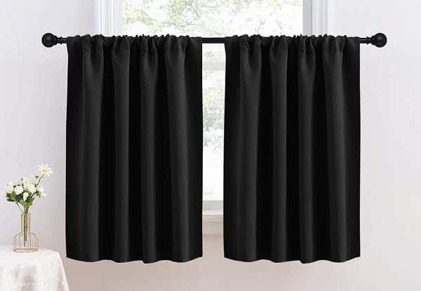 Two-Panel Tier Window Curtain - Available in Three Colours