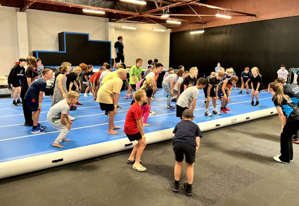 Jumping Fun at Flips & Tumbles - Option for Open Session Pass, Toddler Pass, Nine Term 4 Friday Children's Classes, Holiday Program Week Pass & Birthday Packages Available