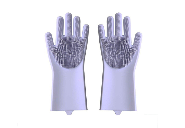 Silicone Scrubbing Gloves - Option for Two Pairs Available with Free Delivery