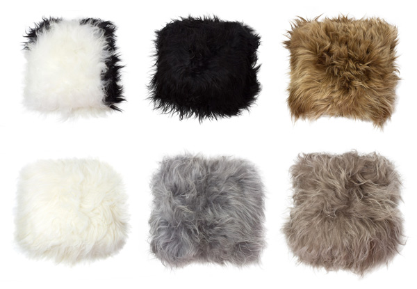 Genuine Premium Icelandic Long-Haired Sheep Wool Filled Cushion - Six Colours Available