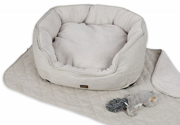 Pawz Pet Bed Incl. Blanket & Squeaky Toy Set - Two Options Available