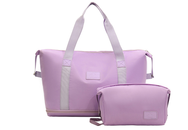 Two-Piece Expandable Overnight Travel Bag Set - Available in Four Colours