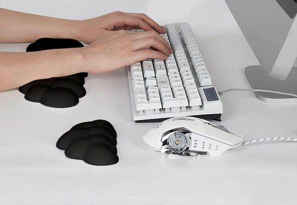 Ergonomic Keyboard and Mouse Wrist Rest Set - Four Colours Available