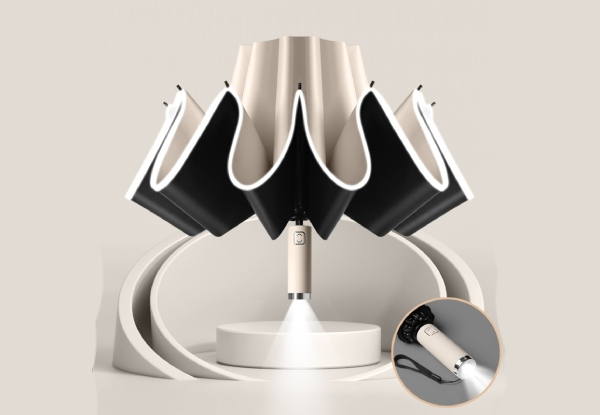 Automatic Reverse Folding Reflective Umbrella - Five Colours Available