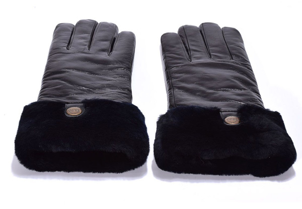 Auzland Women's 'Chloe' Classic Leather UGG Gloves - Two Colours & Three Sizes Available