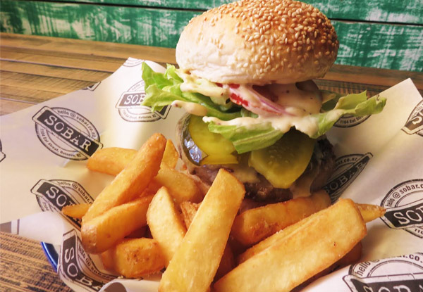 Burger & Fries Combo for One Person - Valid Seven Days a Week