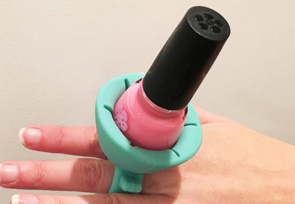 $9.99 for a Wearable Nail Polish Bottle Holder, $16 for  Two, or $20 for Three - Available in Pink or Green