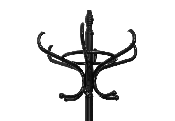 12-Hook Solid Wood Coat Rack Stand - Two Colours Available