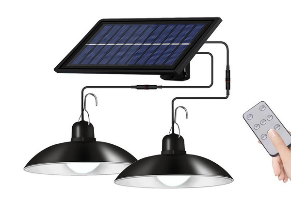 Double Head Solar Shed Light with Remote Control - Two Colours Available