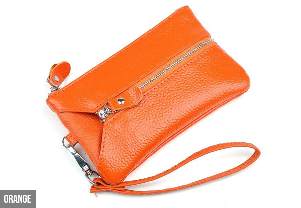 Leather Look Zippered Wallet - Ten Colours Available with Free Delivery