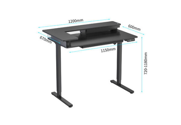 Two-Tier LED Electric Motorised Standing Desk