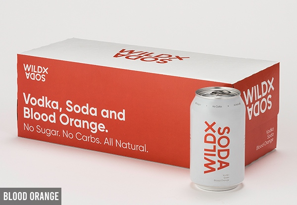 10-Pack of Wildxsoda Vodka Soda 330ml Cans - Three Flavours Available
