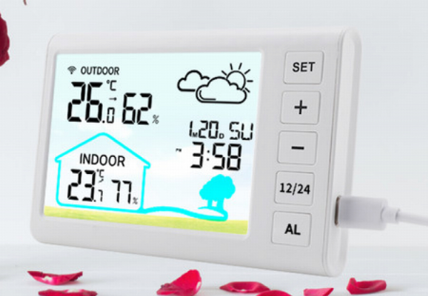 Digital Wireless Thermometer Hygrometer with LCD