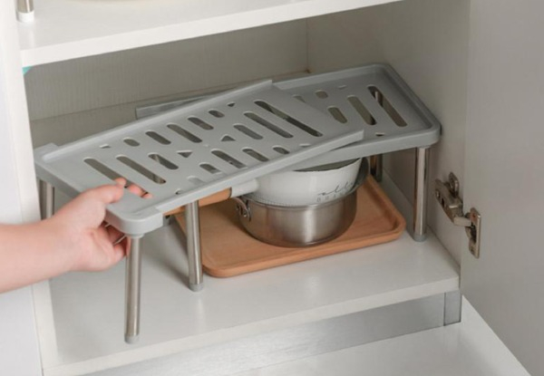 Telescopic Retractable Kitchen Storage Rack - Two Colours Available & Option for Two