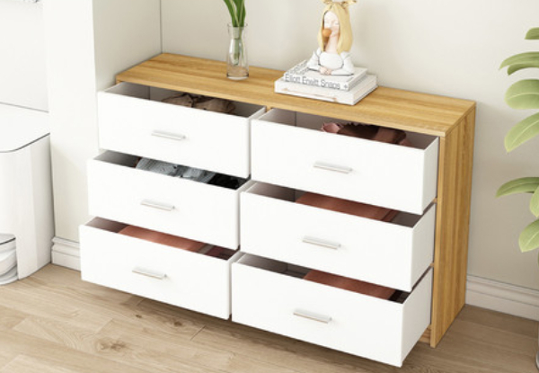 Chest of Six-Drawer Dresser Tallboy